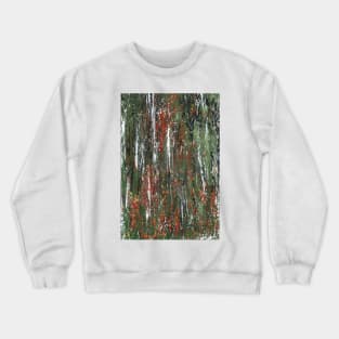 Moss and lichen on fencepost III/III Crewneck Sweatshirt